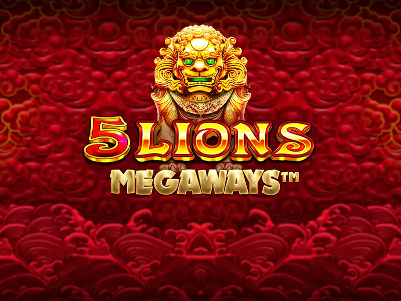 Imagem do jogo de slot 5 Lions Megaways - Tema Asiático com Multiplicadores Selecionáveis
